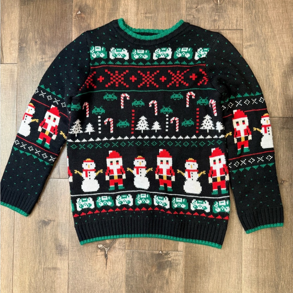 Black and Green Holiday Sweater